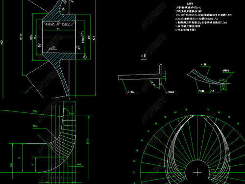 机械零件叶轮cad制造图设计平面图下载